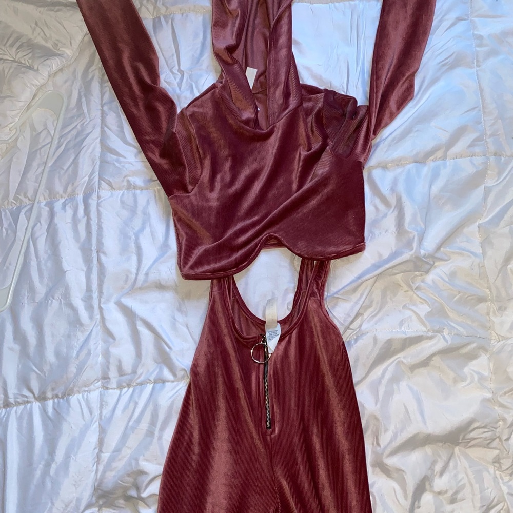 Trendy two piece set bodysuit